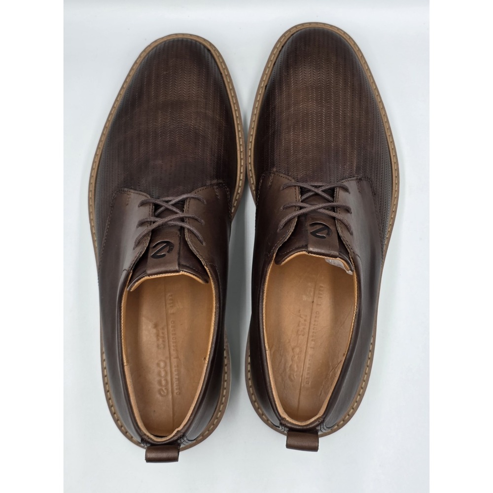 ECCO ST.1 Hybrid Brown Leather Oxfords Mens 9 EU 43 Dress Casual Shoes - Picture 10 of 13